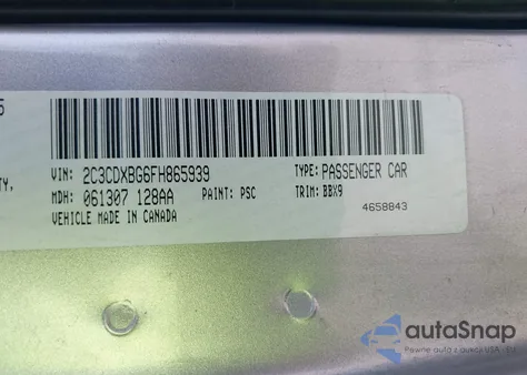 2015 Dodge Charger Se from USA, damaged, VIN 2C3CDXBG6FH865939